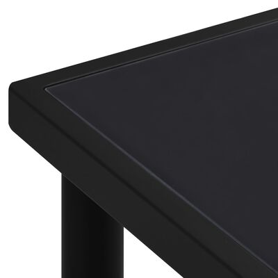 vidaXL Puutarhapöytä 190x90x74 cm musta teräs
