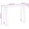 vidaXL Konsolipöytä elävillä reunoilla 110x35x80 cm täysi akasiapuu