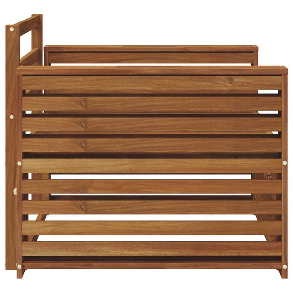 vidaXL 2 Kappale Sohva k&auml;sinojilla Tihe&auml; akasiapuu Luonnollinen