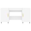 vidaXL Työpöytä valkoinen 140x50x75 cm tekninen puu