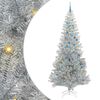 vidaXL Joulukuusi 300 LED-valoilla jalustalla Hopea 240 cm PET