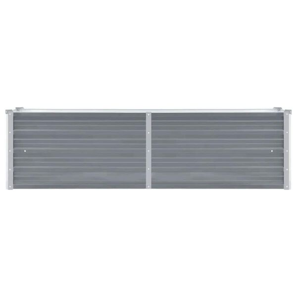 vidaXL Korotettu kukkalaatikko galvanoitu ter&auml;s 160x40x45 cm harmaa