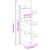 vidaXL Kirjahylly Sonoma-tammi 48x25,5x140 cm tekninen puu