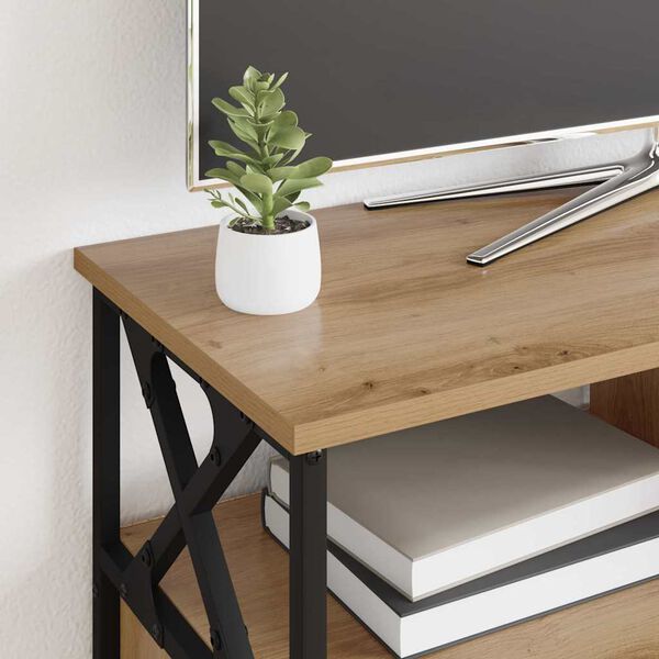 vidaXL TV-kaappi Artisan tammi 90 x 33 x 45 cm Kehitetty puu ja ter&auml;s