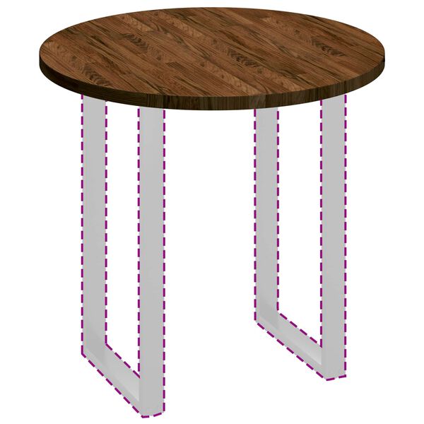 vidaXL P&ouml;yt&auml;levy Tumma ruskea &Oslash; 80 x 2,5 cm M&auml;ntypuu