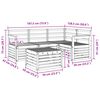 vidaXL Ulkosohvakokoelma 5 pcs Luonnollinen Tihe&auml; akasiapuu