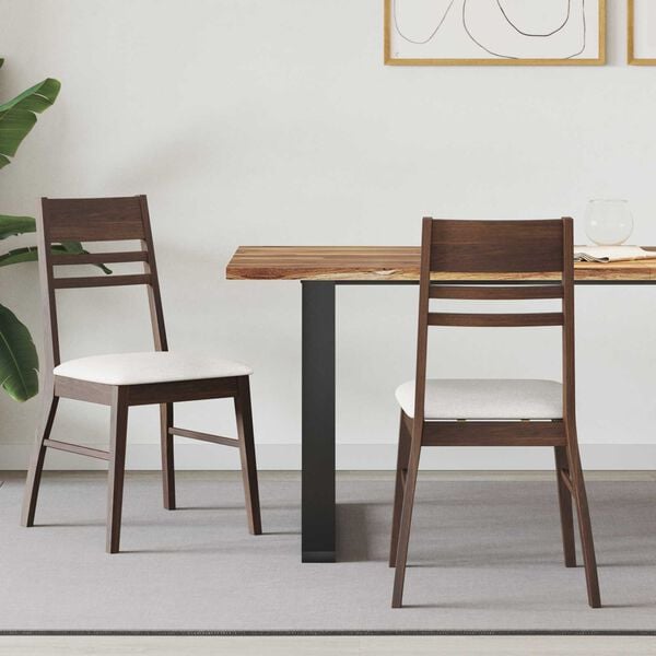 vidaXL Ruokatuolit 2 pcs Vaaleanruskea 43 x 54 x 89 cm