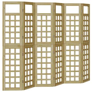 vidaXL Näkösuoja 6 pcs Ruskea 240 x 180 cm Impregnoitu mänty