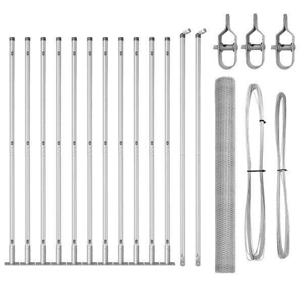 vidaXL Aitalatu Hopea 25 x 1,4 m (13 mm verkko) Ter&auml;s