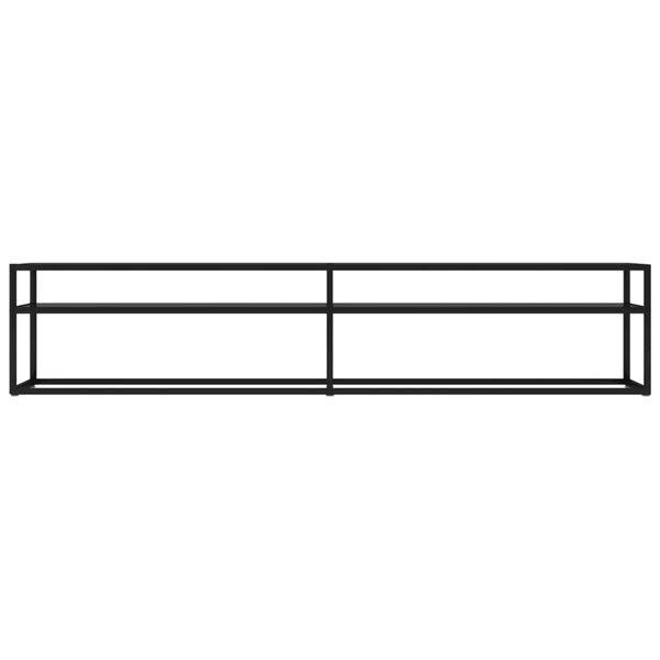 vidaXL TV-taso musta 200x40x40,5 cm karkaistu lasi