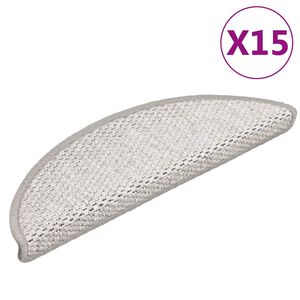 vidaXL Itsekiinnittyv&auml;t porrasmatot sisaltyyli 15 x 56x17x3 cm platina