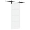 vidaXL Liukuovi 93 x 232 cm Tekninen puu Valkoinen ja musta
