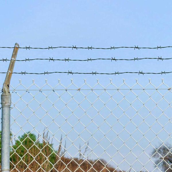 vidaXL Piikkilanka Vihre&auml; 100 m Kuumasinkitty ter&auml;s