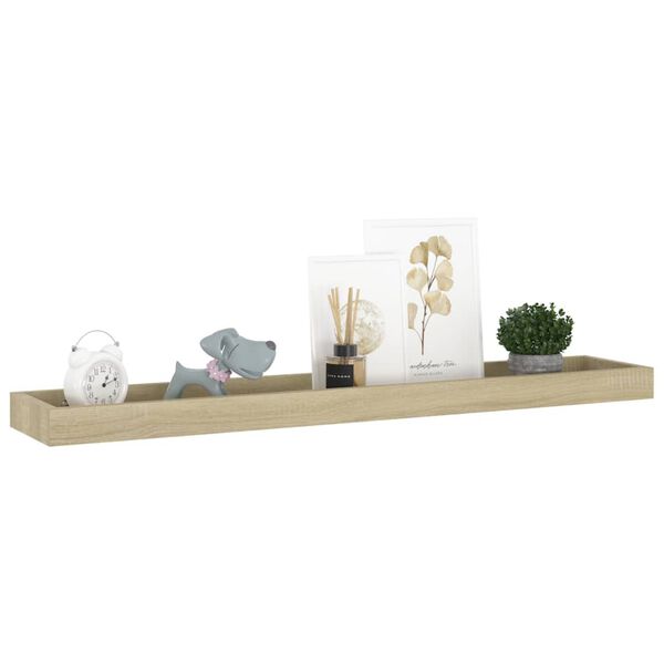 vidaXL Loggia sein&auml;hyllyt 4 kpl tammi 80x15x4 cm MDF
