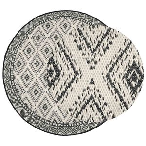 vidaXL Alue Matto Luonnollinen ja musta &Oslash; 160 cm PET