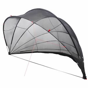 vidaXL Uima-altaan kupoli 592 x 590 x 275 cm Musta