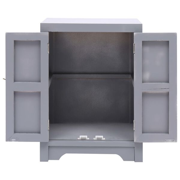 vidaXL Yöpöytä harmaa 38x28x52 cm keisaripuu