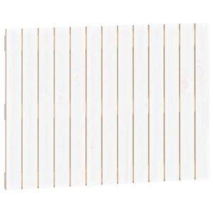 vidaXL Sängynpääty seinälle valkoinen 82,5x3x60 cm täysi mänty