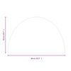 vidaXL Takan lasilevy puolipyöreä 800x500 mm