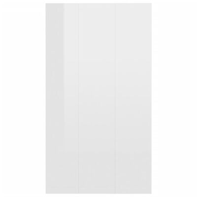 vidaXL Kirjahylly/senkki korkeakiilto valkoinen 66x30x98 cm lastulevy