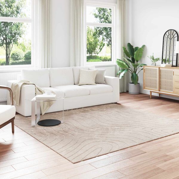 vidaXL Alue matot Neli&ouml; PALMERAS Beige 240 x 240 cm Polyesteri