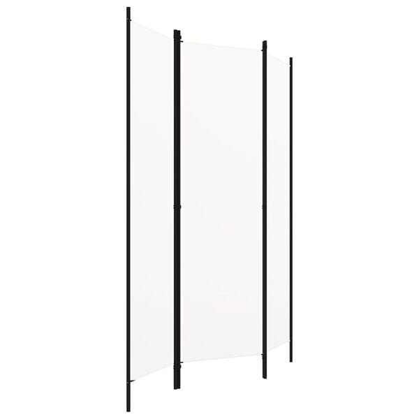 vidaXL 3-paneelinen tilanjakaja valkoinen 150x180 cm