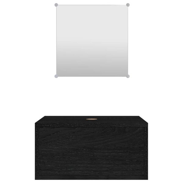 vidaXL 2-osainen Kylpyhuonekalustesarja musta tekninen puu