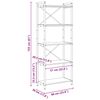 vidaXL Kirjahylly Vanha puu 60 x 30 x 155 cm Tekninen puu