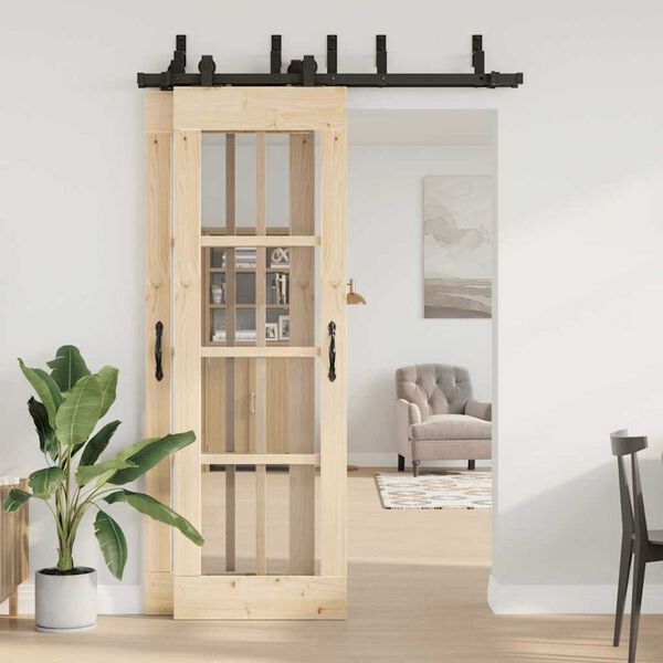 vidaXL Liukuoven asennussarja teräs 152,5 cm musta