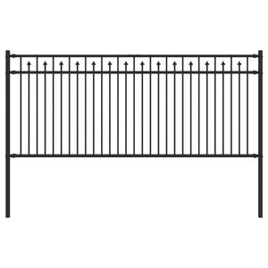 vidaXL Piikki Aita BAARLO 200 x 130 cm Jauhemaalattu Ter&auml;s Musta