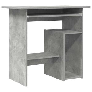 vidaXL Ty&ouml;p&ouml;yt&auml; betoninharmaa 80x45x74 cm tekninen puu