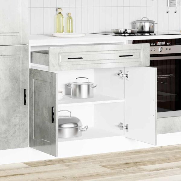 vidaXL Keitti&ouml;n pohjakaappi&nbsp;Porto betoni harmaa suunniteltu puu