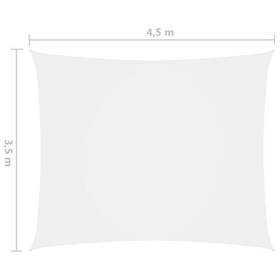 vidaXL Aurinkopurje Oxford-kangas suorakaide 3,5x4,5 m valkoinen