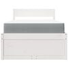 vidaXL S&auml;nky laatikoilla ja patjalla valkoinen 100x200 cm t&auml;ysi m&auml;nty