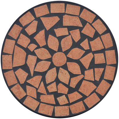 vidaXL Sivupöytä/kasviteline mosaiikki terrakotta