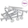 vidaXL Nauloja puulle 12 kpl Hopea &Oslash; 3 x 15 mm Metalli