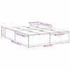 vidaXL Säilytystilallinen sängynrunko Savupähkinä 160 x 200 cm