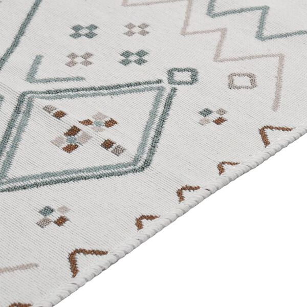 vidaXL Matto beige ja sininen 160x230 cm puuvilla