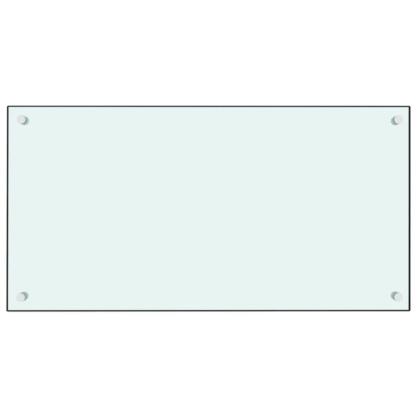 vidaXL Keitti&ouml;n roiskesuojat 2 kpl valkoinen 80x50 cm karkaistu lasi