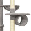 vidaXL Kattoon asti ylt&auml;v&auml; kissan kiipeilypuu harmaa 220-240 cm