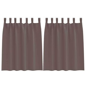 vidaXL Piment&auml;v&auml; verho renkailla 2 pcs Tumma ruskea 140 x 140 cm