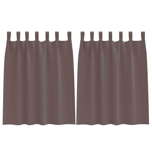 vidaXL Piment&auml;v&auml; verho renkailla 2 pcs Tumma ruskea 140 x 140 cm