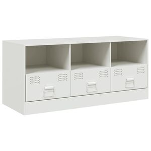 vidaXL TV-taso valkoinen 99x39x44 cm ter&auml;s