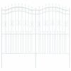 vidaXL Puutarha-aita Valkoinen 240 x 215 cm Jauhemaalattu teräs
