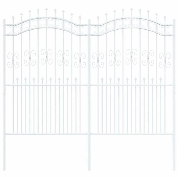 vidaXL Puutarha-aita Valkoinen 240 x 215 cm Jauhemaalattu teräs