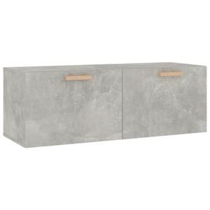 vidaXL Sein&auml;kaappi betoninharmaa 100x36,5x35 cm tekninen puu
