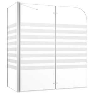 vidaXL Kylpyammeen sein&auml; 120x68x130 cm karkaistu lasi viiva