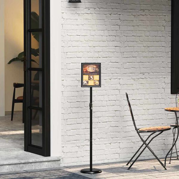 vidaXL Messun&auml;yt&ouml;t Musta 25 x 25 x 125 cm Alumiini