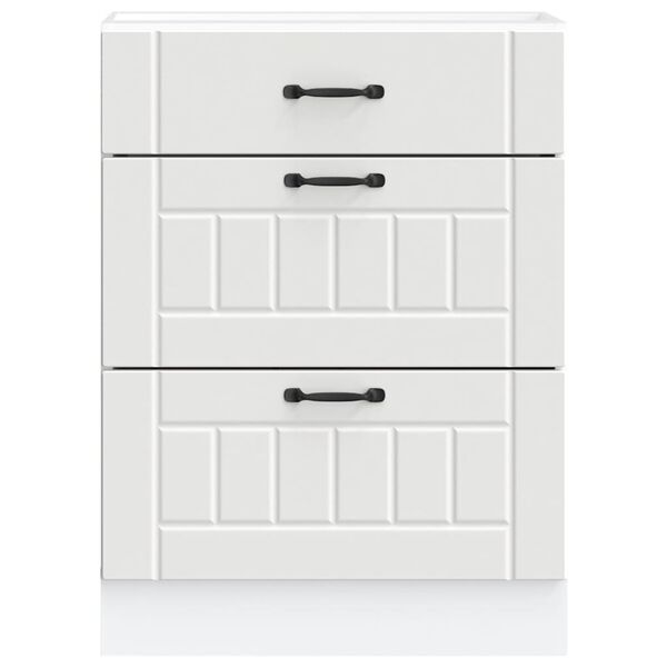 vidaXL Keitti&ouml;n pohjakaappi Lucca valkoinen suunniteltu puu