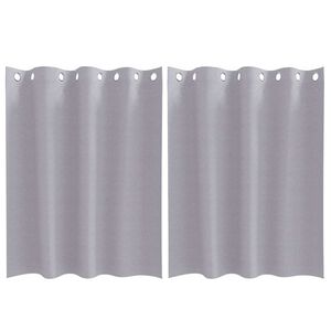 vidaXL Piment&auml;v&auml; verho renkailla 2 pcs Metalli harmaa 140 x 140 cm